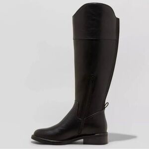 A New Day Women's Sienna Faux Leather Tall Dress Boots Size 6.5